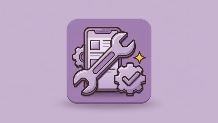 Illustration of an AI-built phone app being repaired and shipped to production