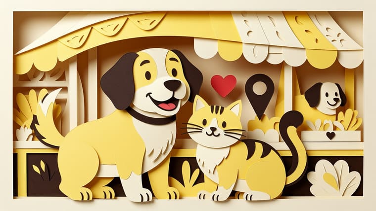 Paper-craft illustration for How Does PetPrinted Manage Their Technology? Architecture & Engineering Analysis