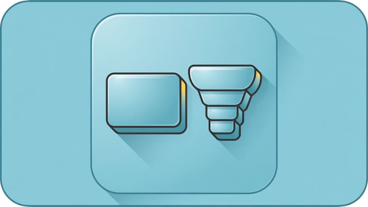 Illustration of a custom CRM showing contacts, sales pipeline, automation and reporting modules connected to a shared database