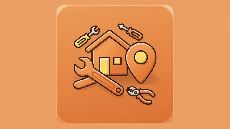 Illustration of a home services app matching customers describing a job with local pros sending quotes and booking through the platform