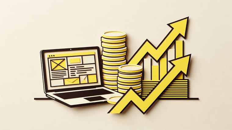 Illustration of website pricing tiers and the cost of a business website